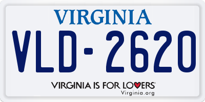 VA license plate VLD2620