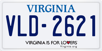 VA license plate VLD2621