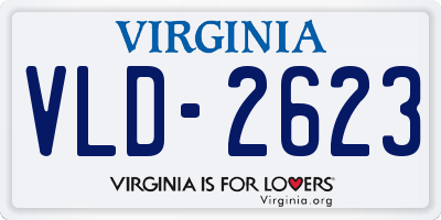 VA license plate VLD2623