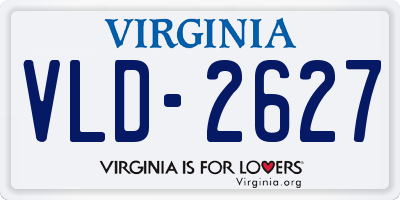 VA license plate VLD2627