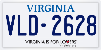 VA license plate VLD2628