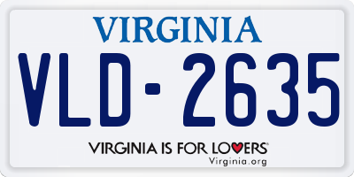 VA license plate VLD2635