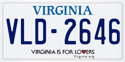 VA license plate VLD2646