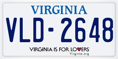 VA license plate VLD2648