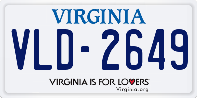 VA license plate VLD2649