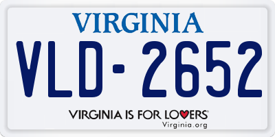 VA license plate VLD2652