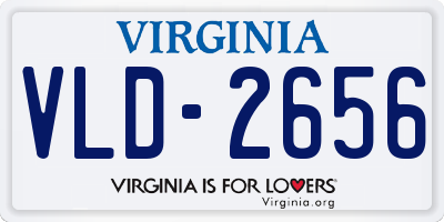 VA license plate VLD2656