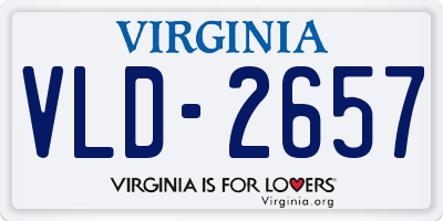 VA license plate VLD2657