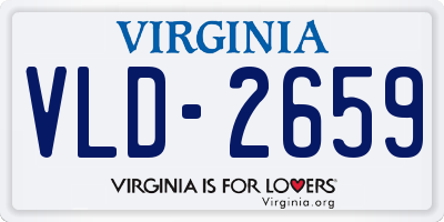 VA license plate VLD2659