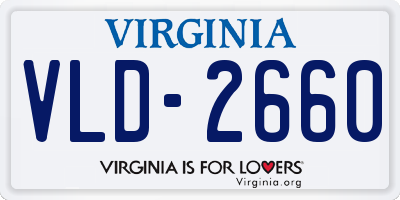 VA license plate VLD2660