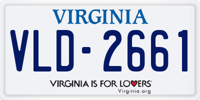 VA license plate VLD2661