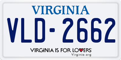 VA license plate VLD2662