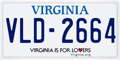 VA license plate VLD2664
