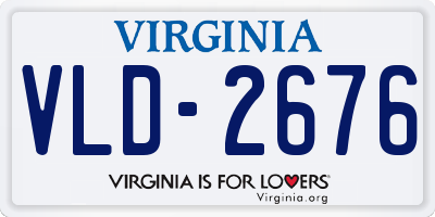 VA license plate VLD2676