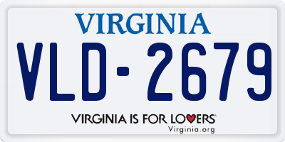 VA license plate VLD2679