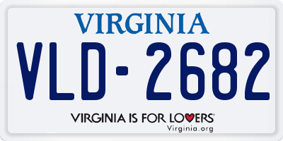 VA license plate VLD2682