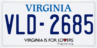 VA license plate VLD2685