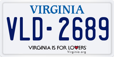 VA license plate VLD2689
