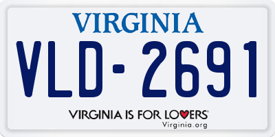 VA license plate VLD2691