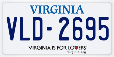 VA license plate VLD2695