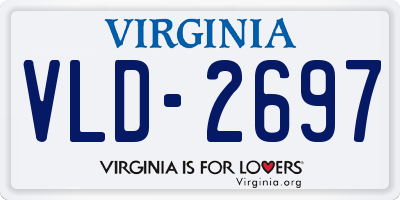 VA license plate VLD2697