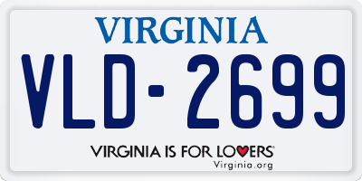 VA license plate VLD2699
