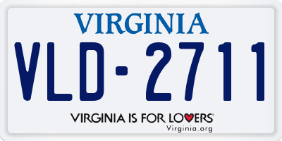 VA license plate VLD2711