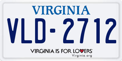 VA license plate VLD2712