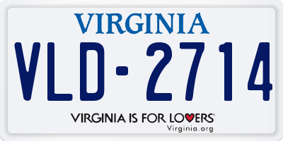 VA license plate VLD2714