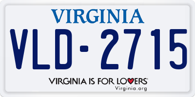 VA license plate VLD2715