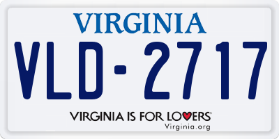 VA license plate VLD2717