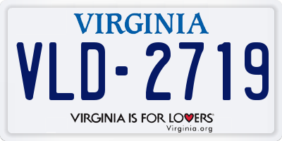 VA license plate VLD2719
