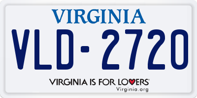 VA license plate VLD2720