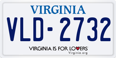 VA license plate VLD2732