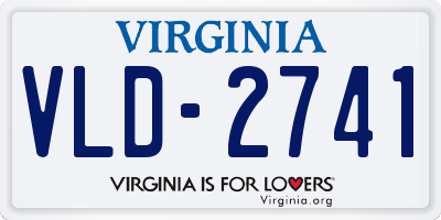 VA license plate VLD2741