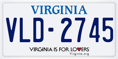 VA license plate VLD2745