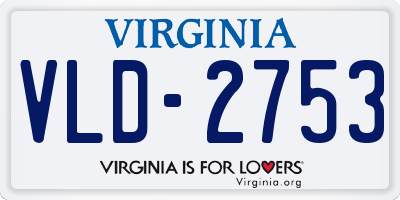 VA license plate VLD2753