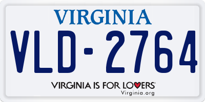 VA license plate VLD2764