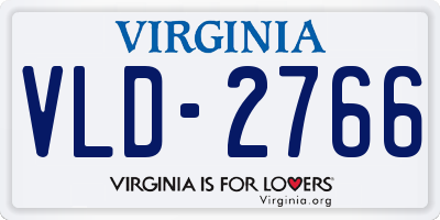 VA license plate VLD2766