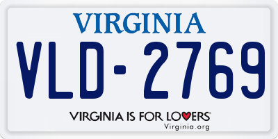 VA license plate VLD2769