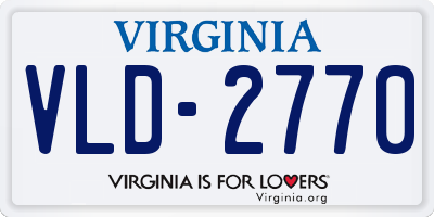 VA license plate VLD2770