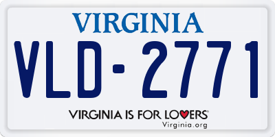 VA license plate VLD2771
