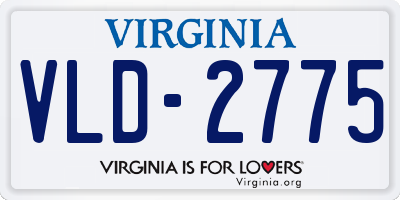 VA license plate VLD2775