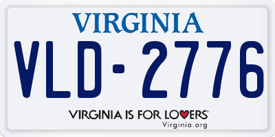 VA license plate VLD2776