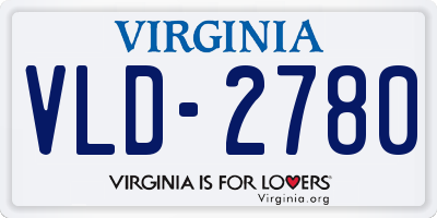 VA license plate VLD2780