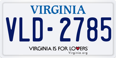VA license plate VLD2785