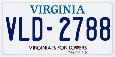 VA license plate VLD2788