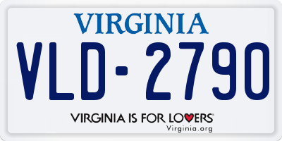 VA license plate VLD2790