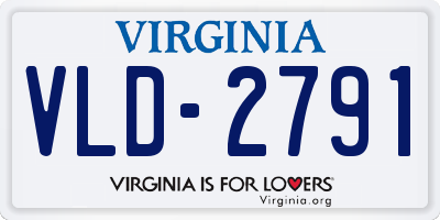 VA license plate VLD2791