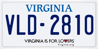 VA license plate VLD2810